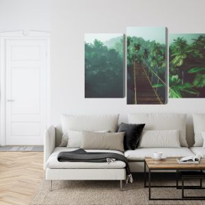 Peinture en plusieurs parties Pont De Singe Dans La Jungle 3D – Image 6
