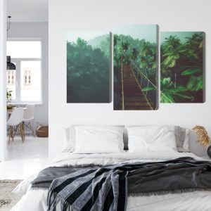 Peinture en plusieurs parties Pont De Singe Dans La Jungle 3D – Image 7