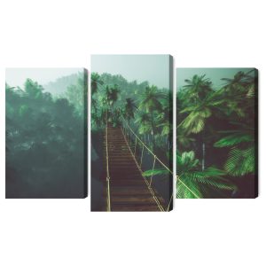 Peinture en plusieurs parties Pont De Singe Dans La Jungle 3D – Image 2