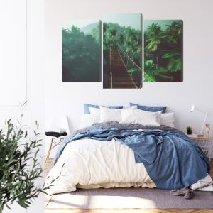 Peinture en plusieurs parties Pont De Singe Dans La Jungle 3D – Image 3