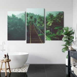 Peinture en plusieurs parties Pont De Singe Dans La Jungle 3D – Image 5