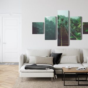 Peinture en plusieurs parties Pont De Singe Dans La Jungle 3D – Image 6