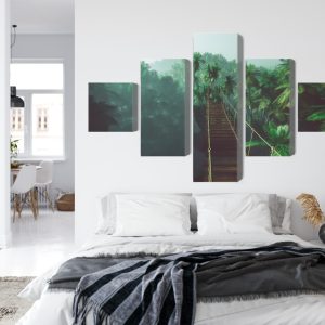 Peinture en plusieurs parties Pont De Singe Dans La Jungle 3D – Image 7
