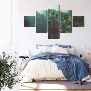 Peinture en plusieurs parties Pont De Singe Dans La Jungle 3D – Image 3
