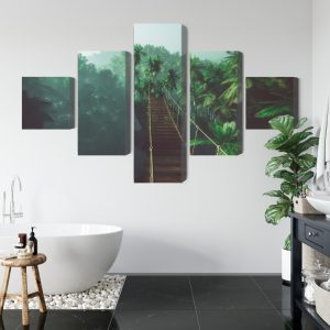 Peinture en plusieurs parties Pont De Singe Dans La Jungle 3D – Image 5