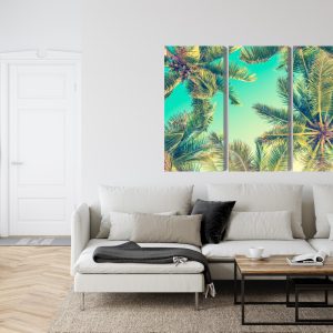 Peinture en plusieurs parties Vue De Dessous Des Palmiers – Image 6