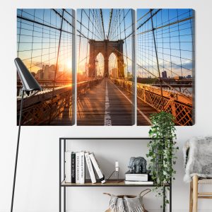 Peinture en plusieurs parties Pont De Brooklyn À New York – Image 9