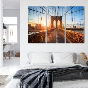 Peinture en plusieurs parties Pont De Brooklyn À New York – Image 7