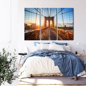 Peinture en plusieurs parties Pont De Brooklyn À New York – Image 3