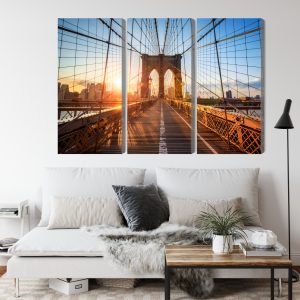 Peinture en plusieurs parties Pont De Brooklyn À New York – Image 4