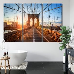 Peinture en plusieurs parties Pont De Brooklyn À New York – Image 5