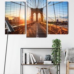 Peinture en plusieurs parties Pont De Brooklyn À New York – Image 9