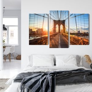 Peinture en plusieurs parties Pont De Brooklyn À New York – Image 7