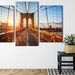 Peinture en plusieurs parties Pont De Brooklyn À New York – Image 8