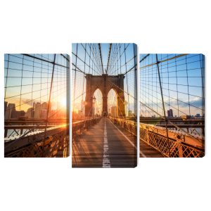 Peinture en plusieurs parties Pont De Brooklyn À New York – Image 2