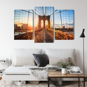 Peinture en plusieurs parties Pont De Brooklyn À New York – Image 4