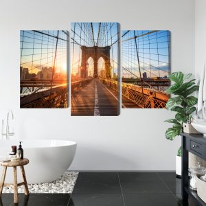 Peinture en plusieurs parties Pont De Brooklyn À New York – Image 5