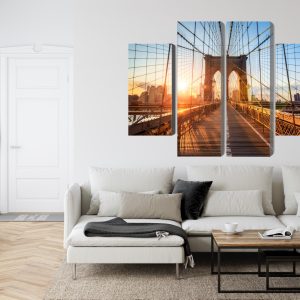Peinture en plusieurs parties Pont De Brooklyn À New York – Image 6