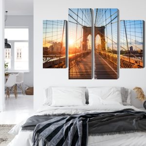 Peinture en plusieurs parties Pont De Brooklyn À New York – Image 7