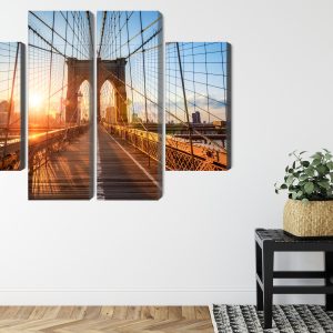 Peinture en plusieurs parties Pont De Brooklyn À New York – Image 8
