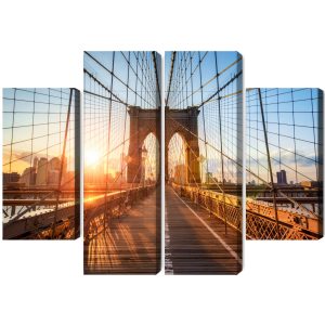 Peinture en plusieurs parties Pont De Brooklyn À New York – Image 2