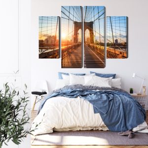 Peinture en plusieurs parties Pont De Brooklyn À New York – Image 3