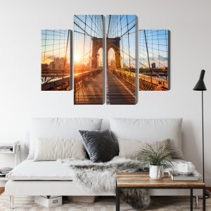 Peinture en plusieurs parties Pont De Brooklyn À New York – Image 4