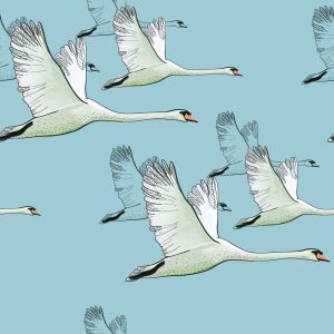 Papier Peint Cygnes Volants – Image 1