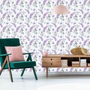 Papier Peint Plantes De Lavande Violette – Image 6