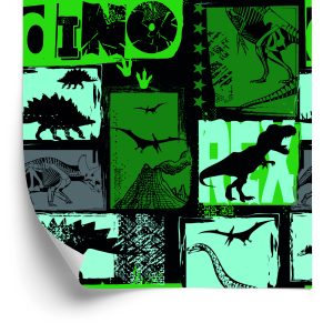 Papier Peint Chambre Des Jeunes Avec Des Dinosaures – Image 2