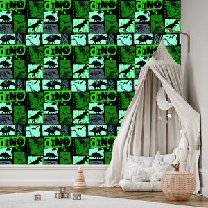 Papier Peint Chambre Des Jeunes Avec Des Dinosaures – Image 3