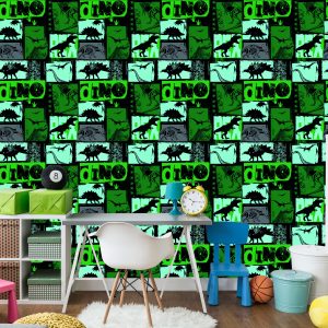 Papier Peint Chambre Des Jeunes Avec Des Dinosaures – Image 4
