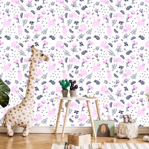 Papier Peint Pour Les Enfants - Chats Roses Endormis – Image 5