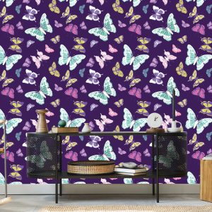 Papier Peint Papillons Colorés De La Nature Pour La Chambre D'un Bébé – Image 5