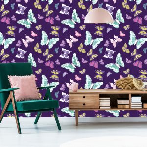 Papier Peint Papillons Colorés De La Nature Pour La Chambre D'un Bébé – Image 6