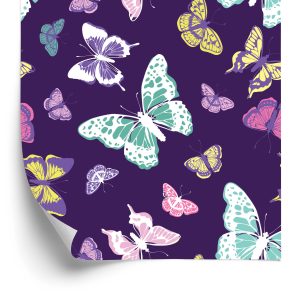 Papier Peint Papillons Colorés De La Nature Pour La Chambre D'un Bébé – Image 2