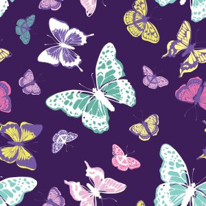 Papier Peint Papillons Colorés De La Nature Pour La Chambre D'un Bébé – Image 1