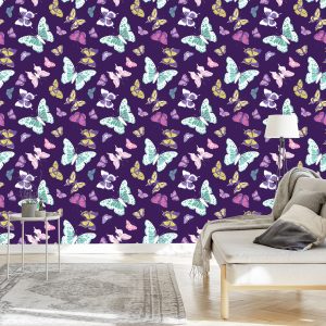 Papier Peint Papillons Colorés De La Nature Pour La Chambre D'un Bébé – Image 3