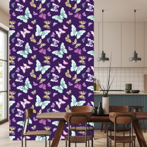 Papier Peint Papillons Colorés De La Nature Pour La Chambre D'un Bébé – Image 4