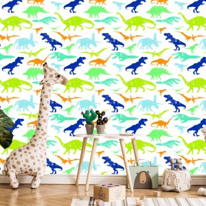 Papier Peint Chambre D'enfant De Dinosaures Colorés – Image 5