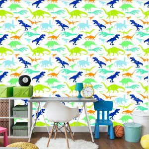 Papier Peint Chambre D'enfant De Dinosaures Colorés – Image 4
