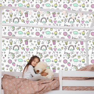 Papier Peint Pour Les Enfants - Licornes Colorées – Image 7