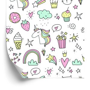 Papier Peint Pour Les Enfants - Licornes Colorées – Image 2