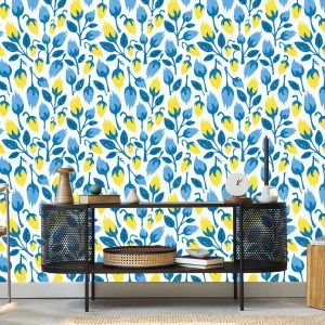 Papier Peint Fleurs À La Mode Dans Un Style Rétro – Image 5