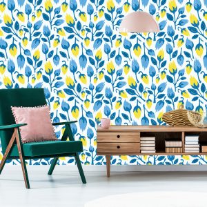 Papier Peint Fleurs À La Mode Dans Un Style Rétro – Image 6