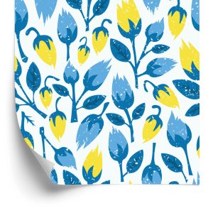 Papier Peint Fleurs À La Mode Dans Un Style Rétro – Image 2