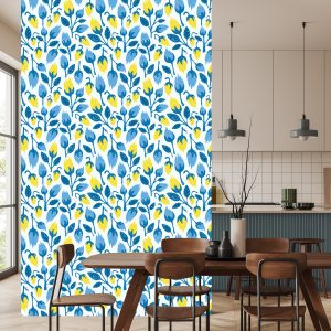 Papier Peint Fleurs À La Mode Dans Un Style Rétro – Image 4