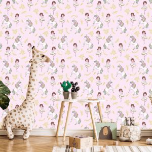 Papier Peint Pour Les Enfants - Licornes Et Ballerines – Image 5