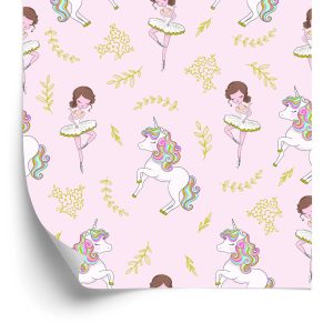 Papier Peint Pour Les Enfants - Licornes Et Ballerines – Image 2