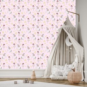 Papier Peint Pour Les Enfants - Licornes Et Ballerines – Image 3